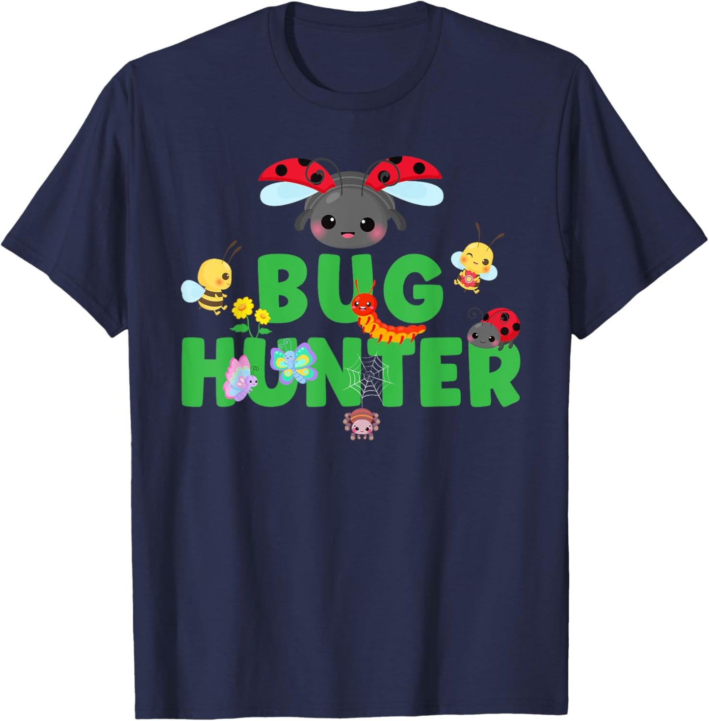 Bug Hunter Insect Lover Cute Funny Entomologist T-Shirt - T-Shirt | Navy