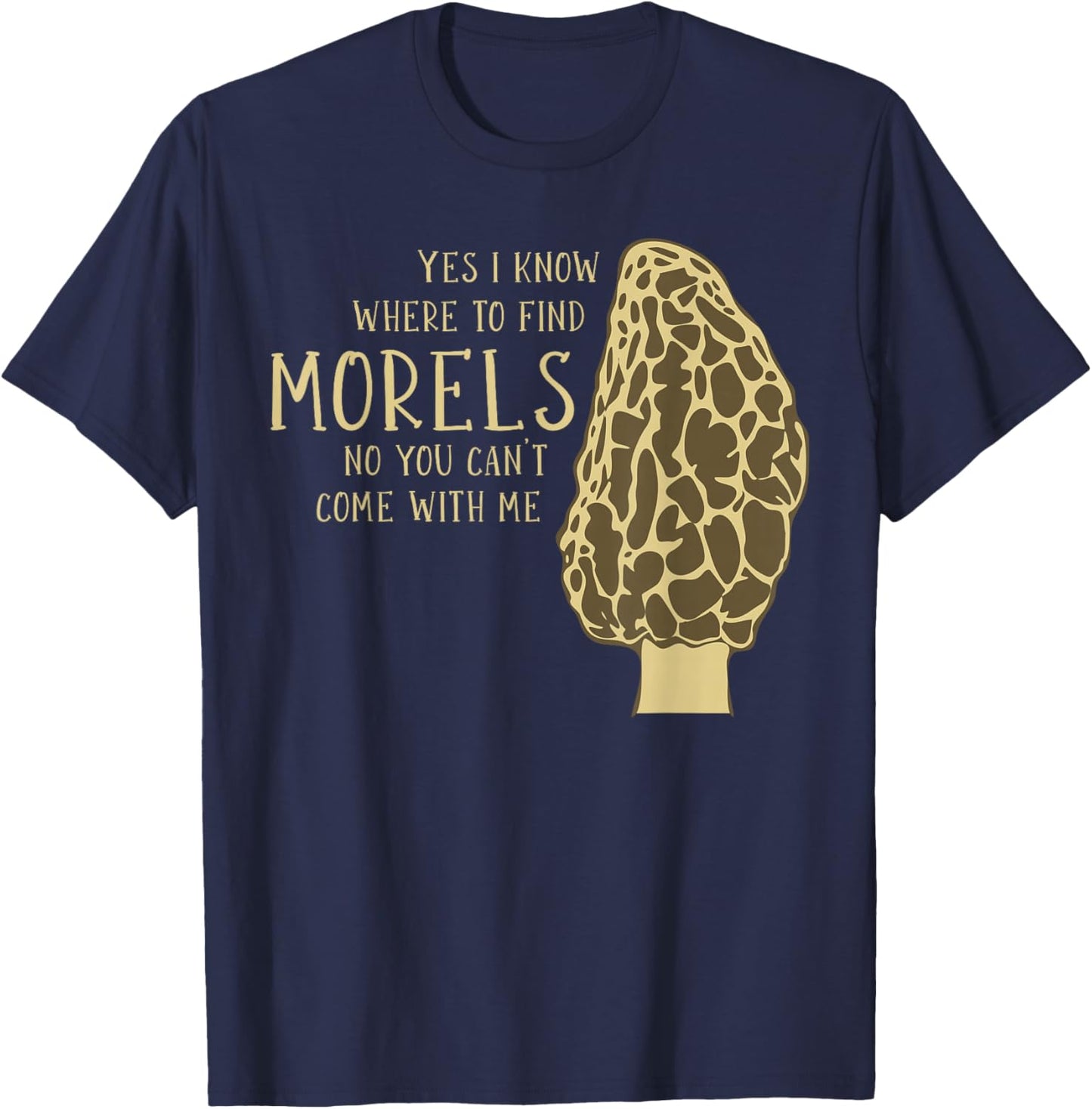 Mushroom Hunting Morel Mushroom T-Shirt - T-Shirt | Navy