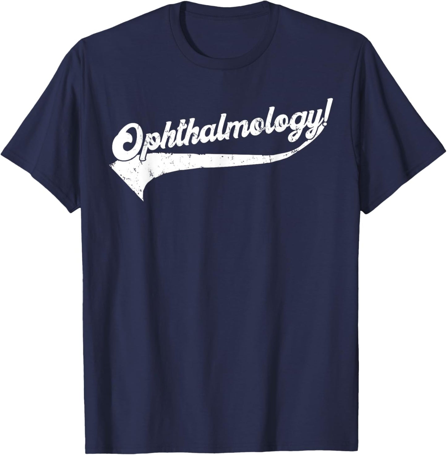 Ophthalmology Typographical Distressed Design T-Shirt - T-Shirt | Navy