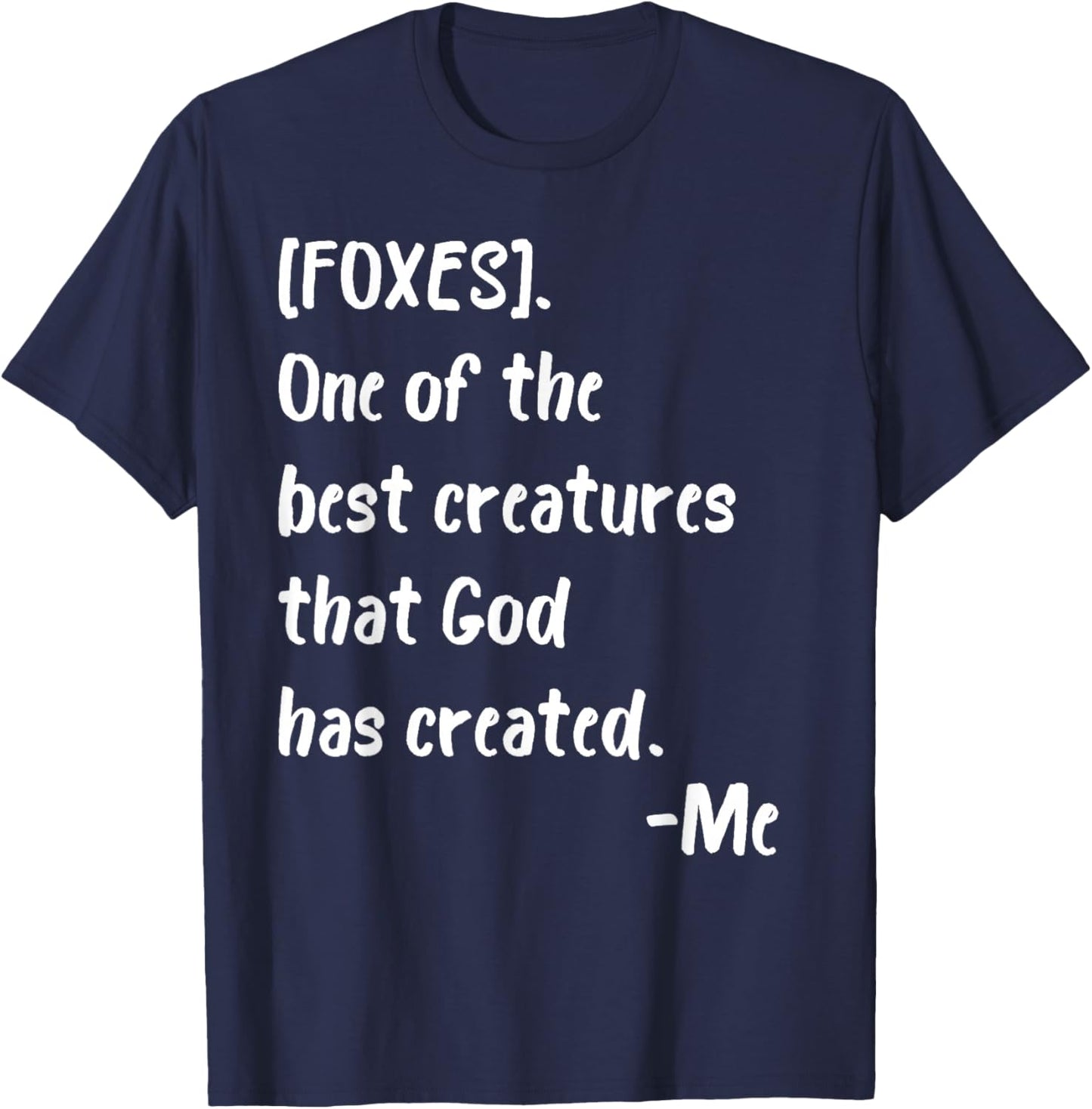 Foxes Lover Cute Religious Fox Saying Funny Definition T-Shirt - T-Shirt | Navy