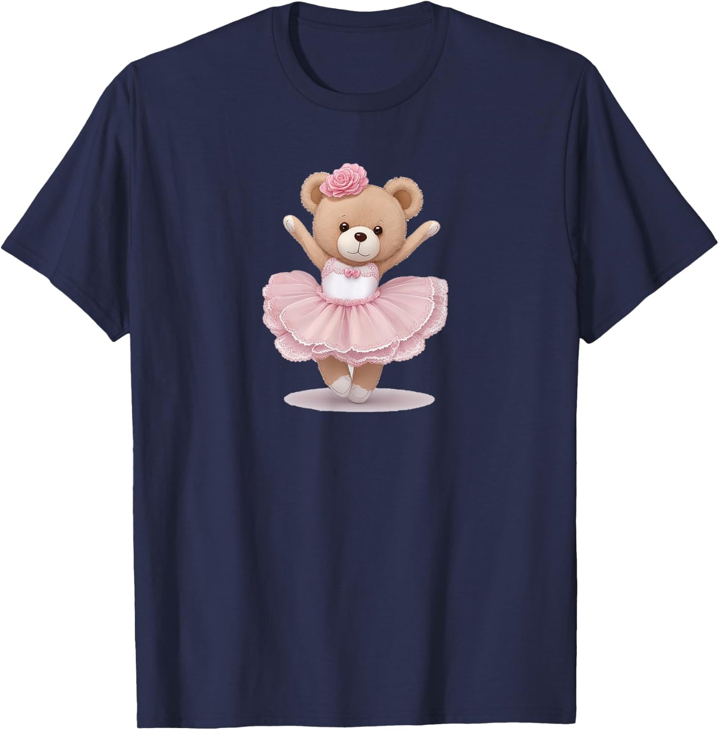 Teddy Bear Ballerina Dancer T-Shirt - T-Shirt | Navy
