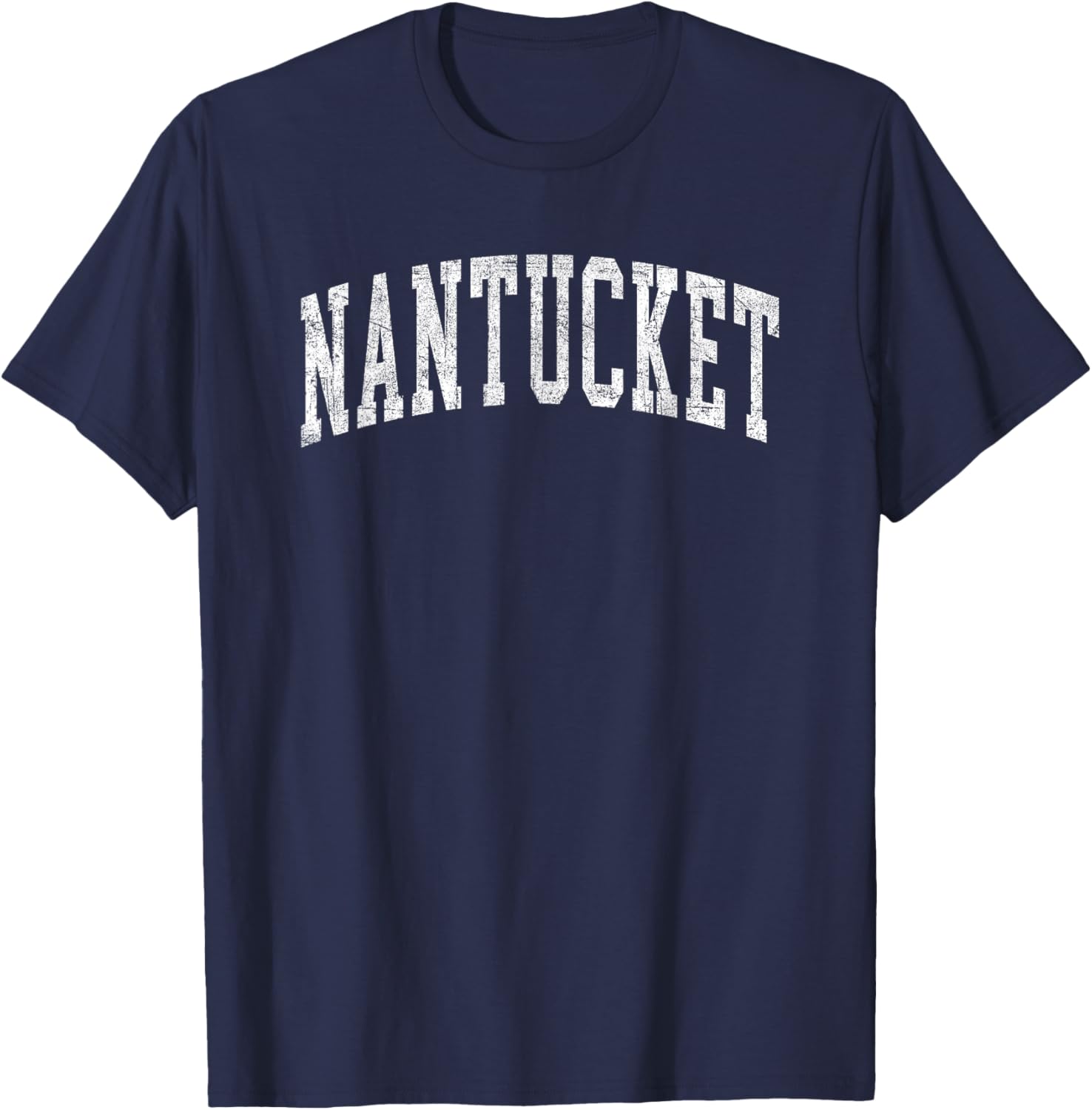 Retro Nantucket Massachusetts Beach Vacation Souvenir T-Shirt - T-Shirt | Navy