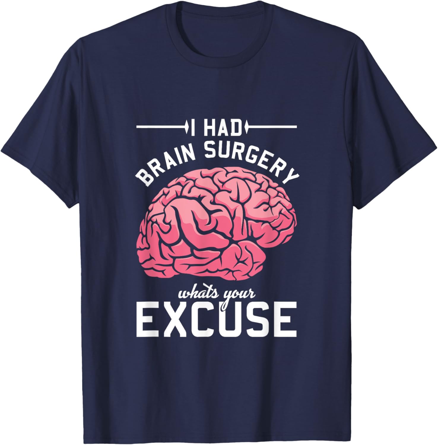 Brain Surgery Tumor Survivor Cancer Awareness Recovery T-Shirt - T-Shirt | Navy