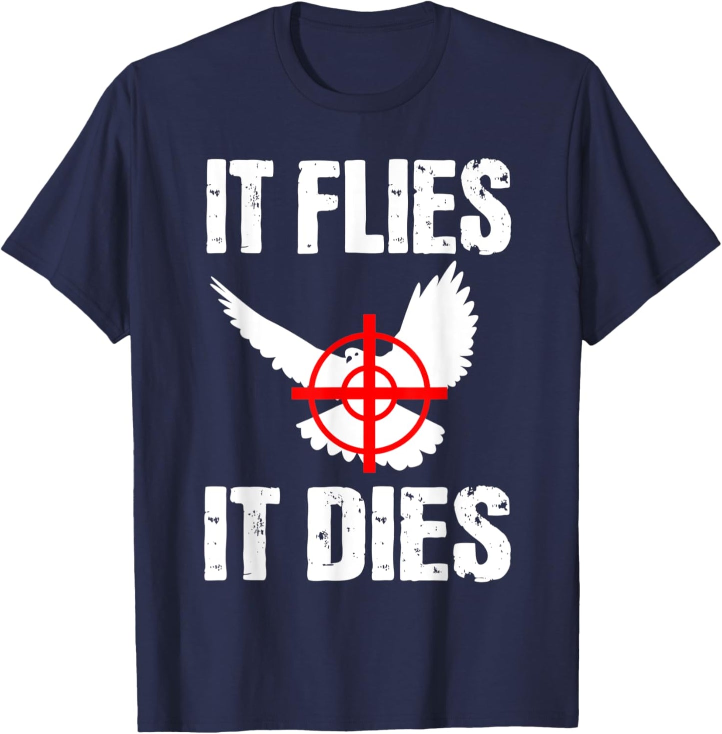 Dove Hunting Pigeon Bird Hunter Huntress T-Shirt - T-Shirt | Navy