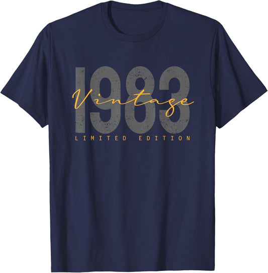 41 Years Old Vintage 1983 41st Birthday Decoration Men Women T-Shirt - T-Shirt | Navy