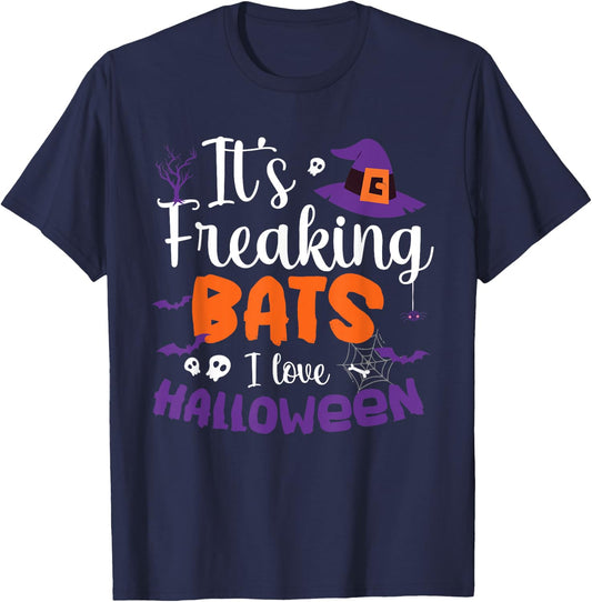It's Freaking Bats I Love Halloween T-Shirt - T-Shirt | Navy
