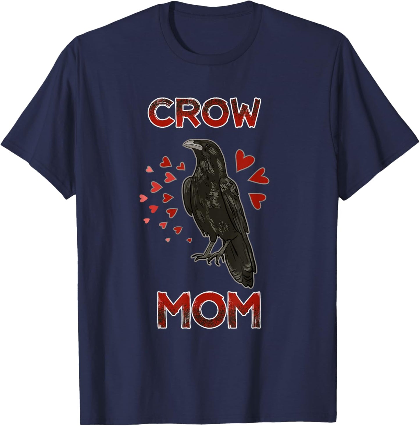 Funny Crow Mom Illustration Bird Crow Lover Quote T-Shirt - T-Shirt | Navy