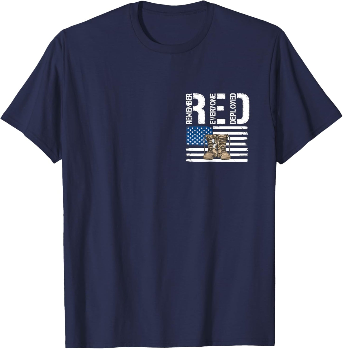 Remember Everyone Veteran Deployed RED Friday T-Shirt - T-Shirt | Navy