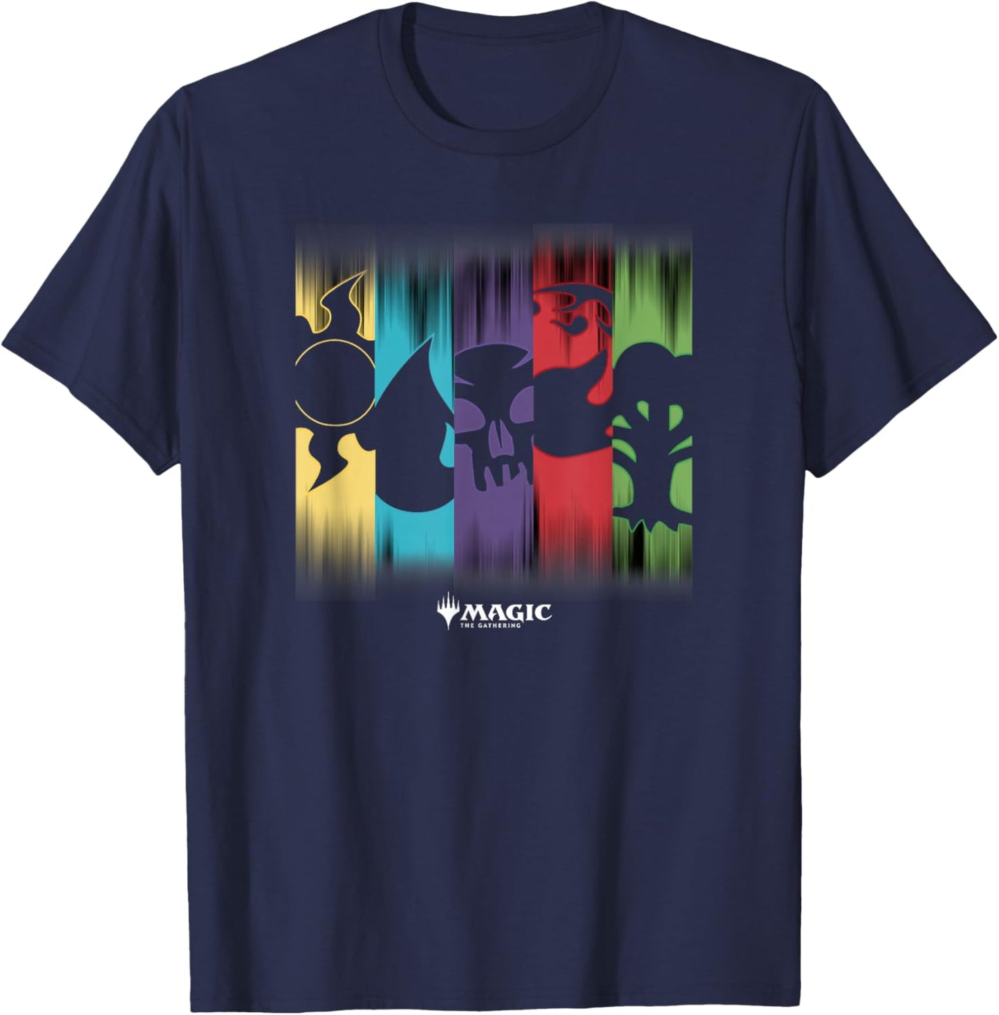 Magic: The Gathering Themed Colors & Symbols Panels T-Shirt - T-Shirt | Navy