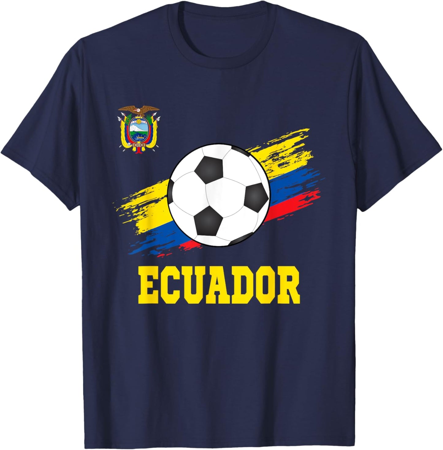 Ecuador Soccer Ecuadorian Football Ecuatoriano Futbol T-Shirt - T-Shirt | Navy