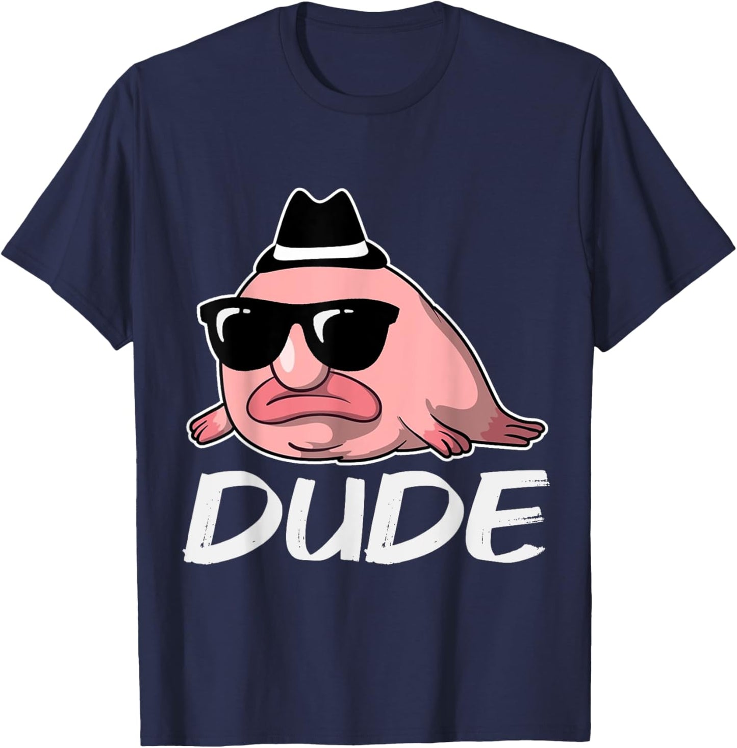Blobfish Costume Kids Animal Face Gifts Women Funny T-Shirt - T-Shirt | Navy