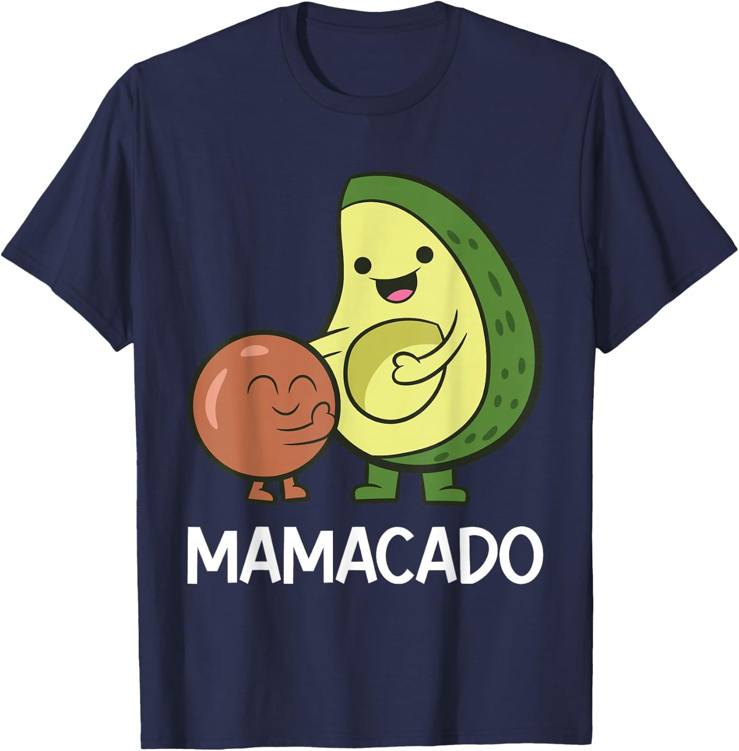 Funny Avocado Mom Vegan Guacamole Avocado Mamacado T-Shirt - T-Shirt | Navy