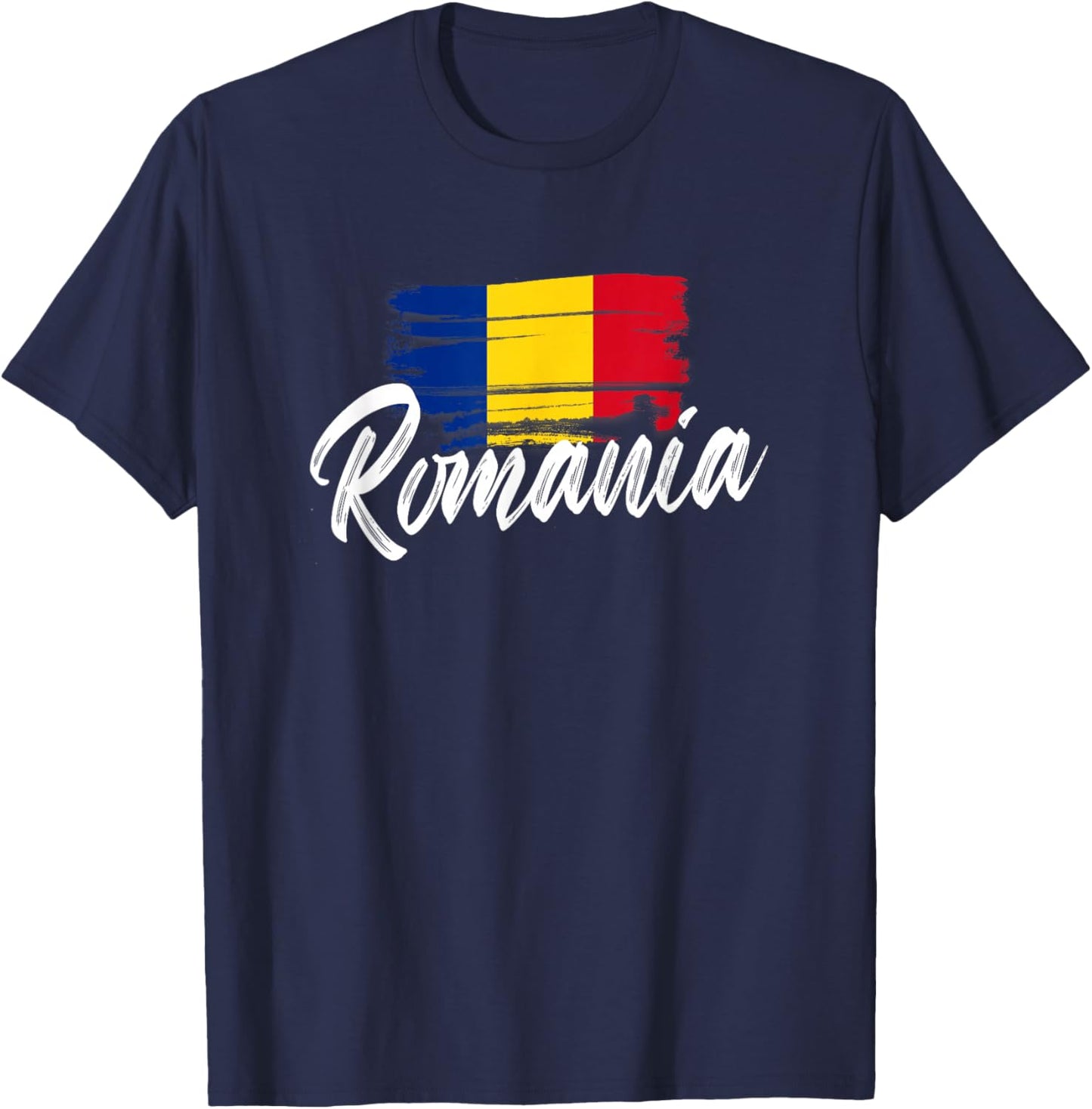 Romania Flag Romanian Romania Pride Heart T-Shirt - T-Shirt | Navy