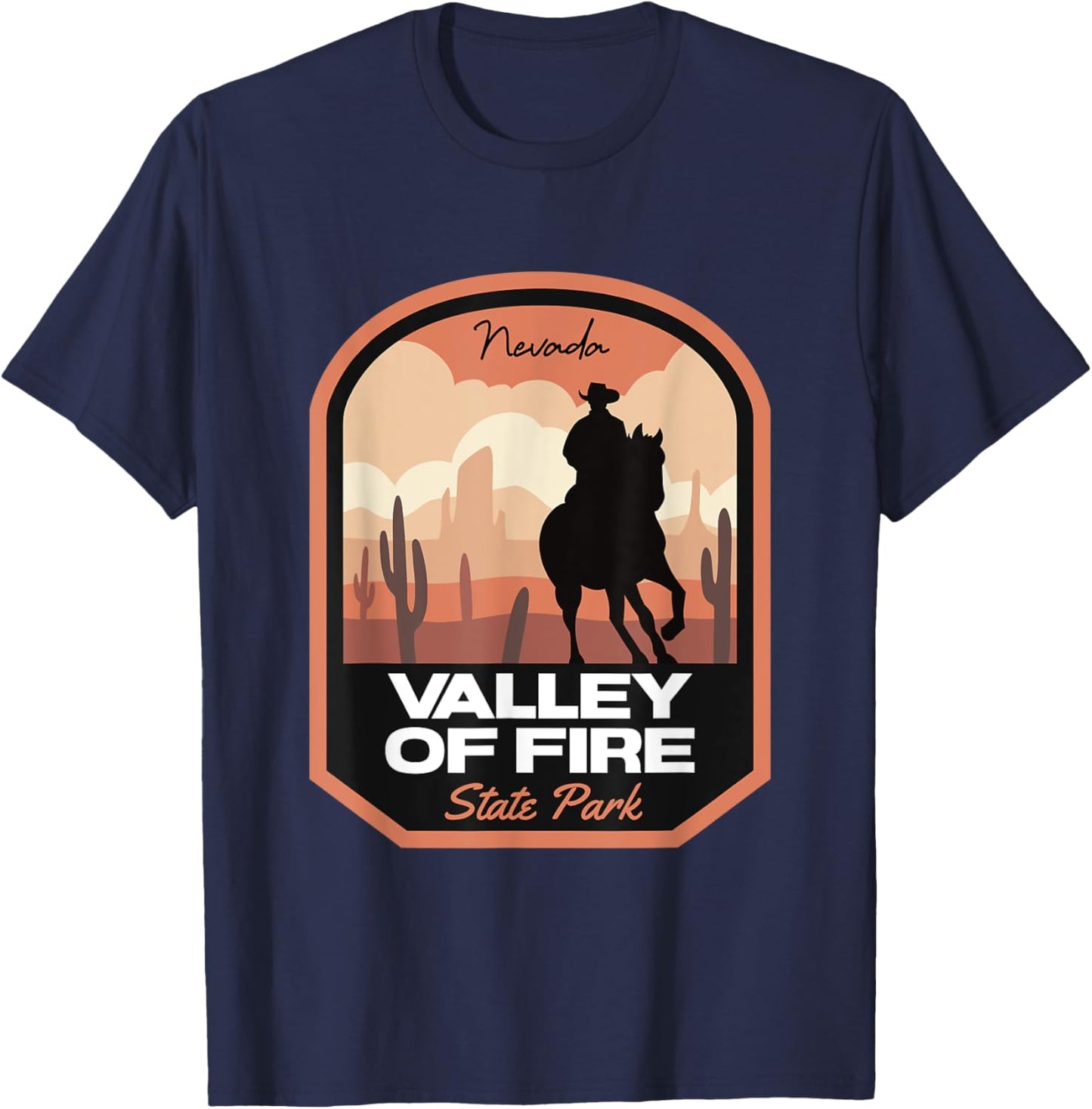 Valley of Fire State Park Desert Cowboy T-Shirt - T-Shirt | Navy