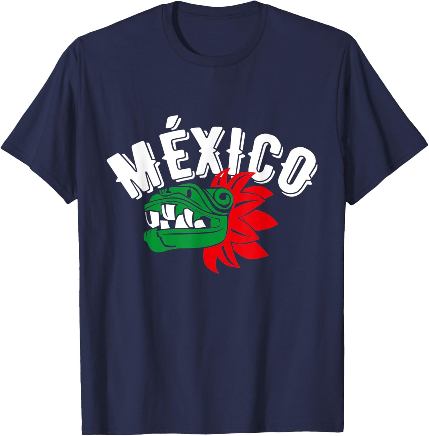 Quetzalcoatl La serpiente Emplumada Mexican Aztec T-Shirt - T-Shirt | Navy