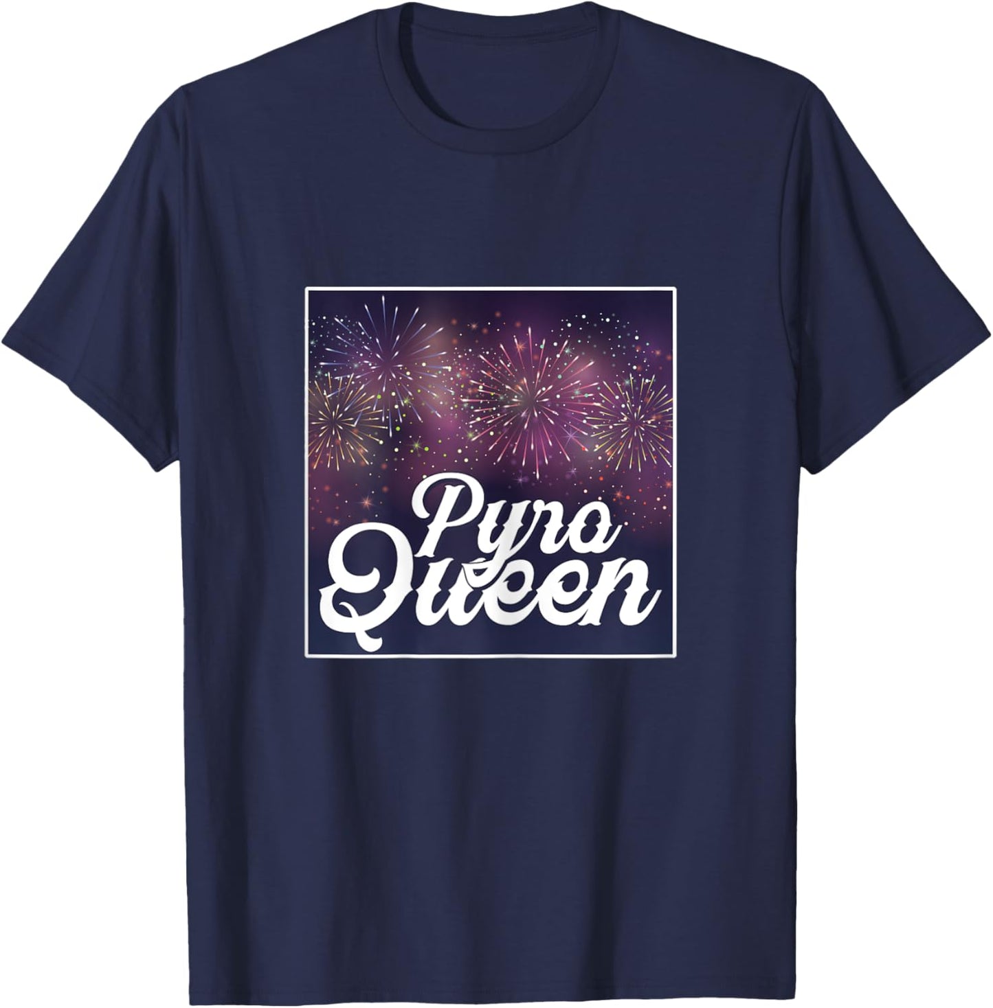 Pyro Queen Queen Explosion Bang Pyrotechnician Pyromans T-Shirt - T-Shirt | Navy