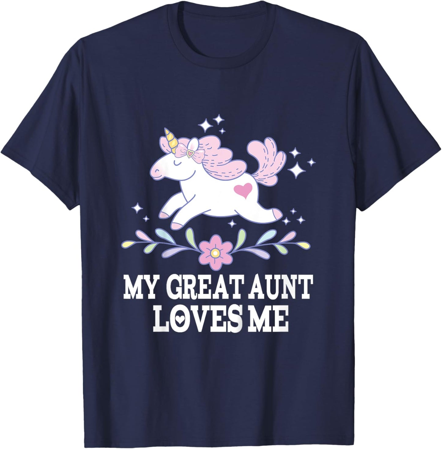 My Great Aunt Loves Me Grand Niece Unicorn T-Shirt - T-Shirt | Navy