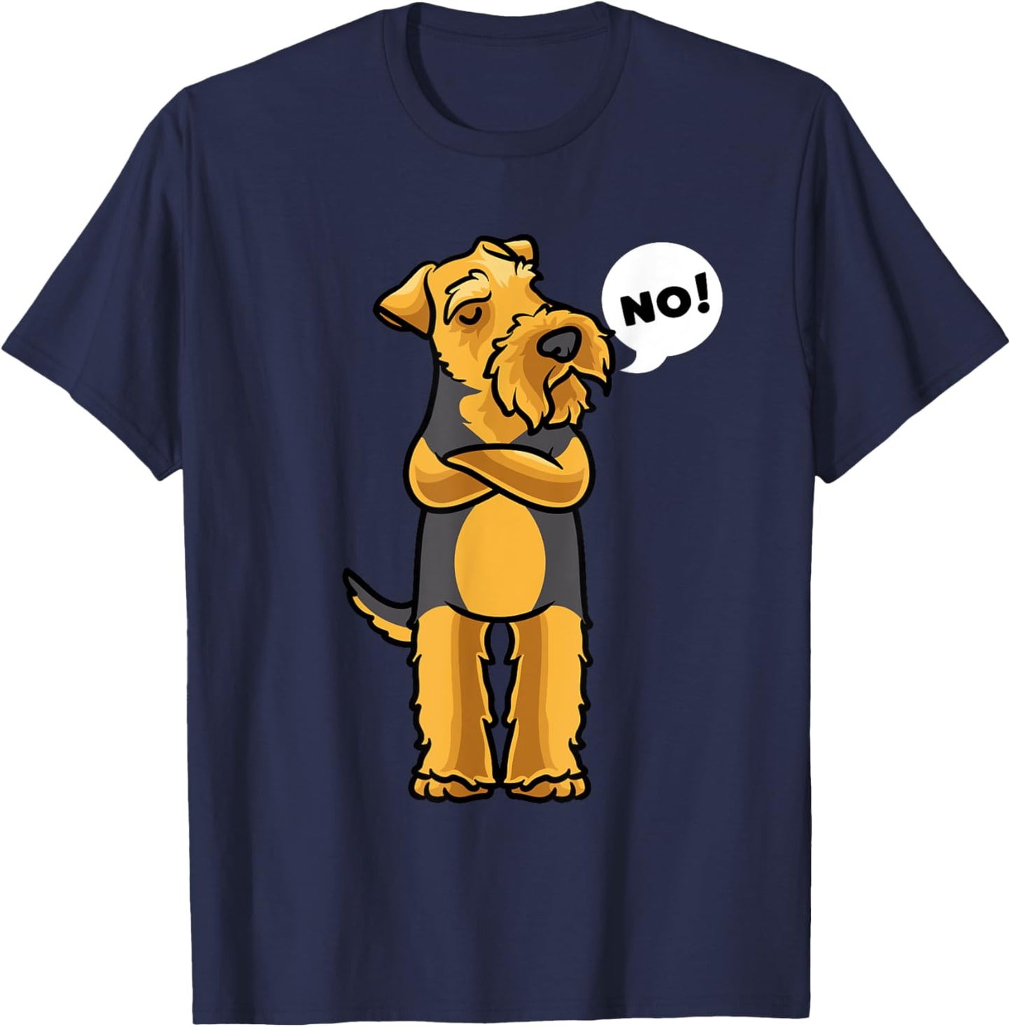 Stubborn Welsh Terrier Dog Women Girls Kids T-Shirt - T-Shirt | Navy