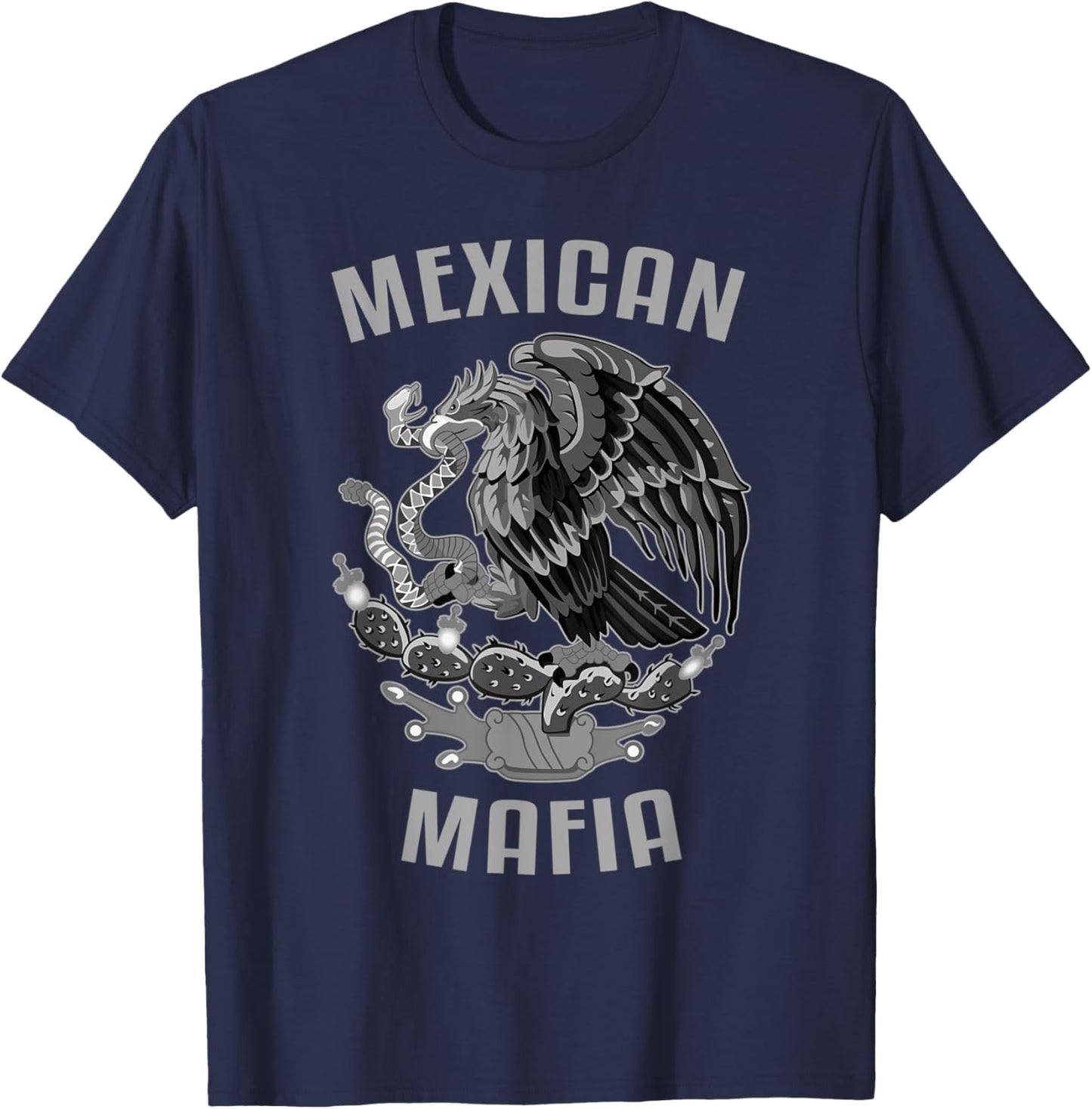 Mexican Mafia Mexico Eagle T-Shirt - T-Shirt | Navy