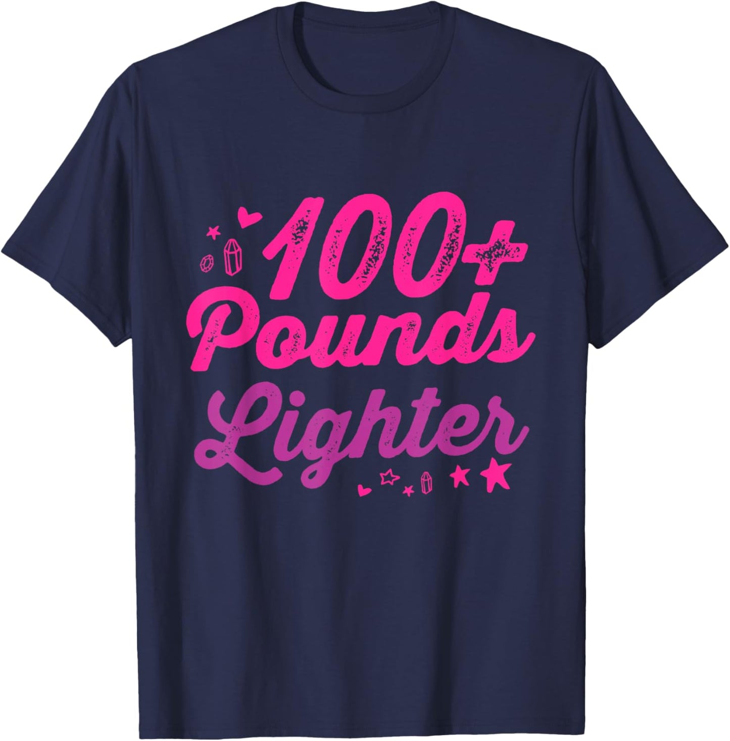 I lost 100 pounds Lighter Health goals Celebration Gift T-Shirt - T-Shirt | Navy