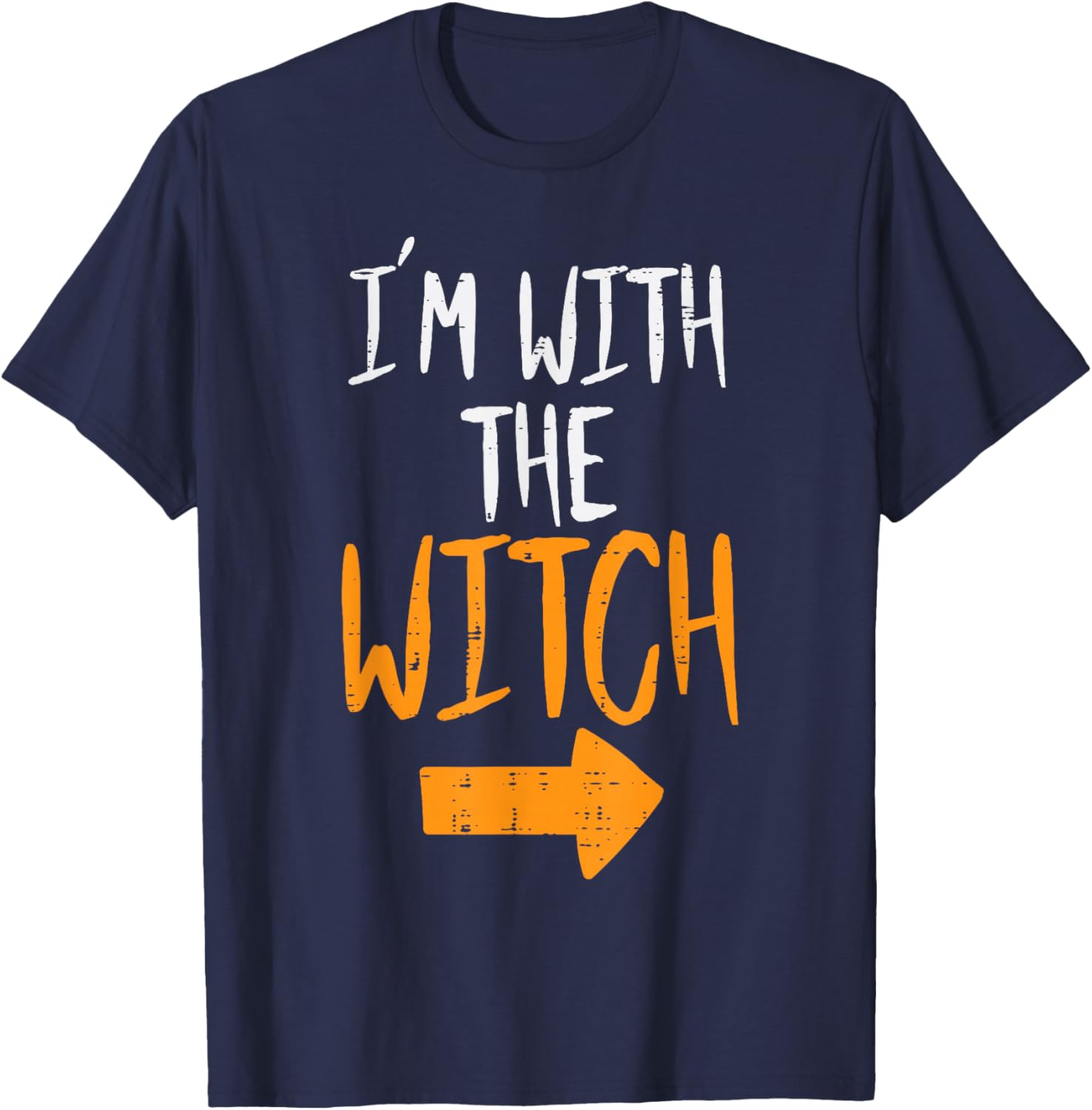 Im With The Witch Funny Halloween Matching Couple Him Men T-Shirt - T-Shirt | Navy