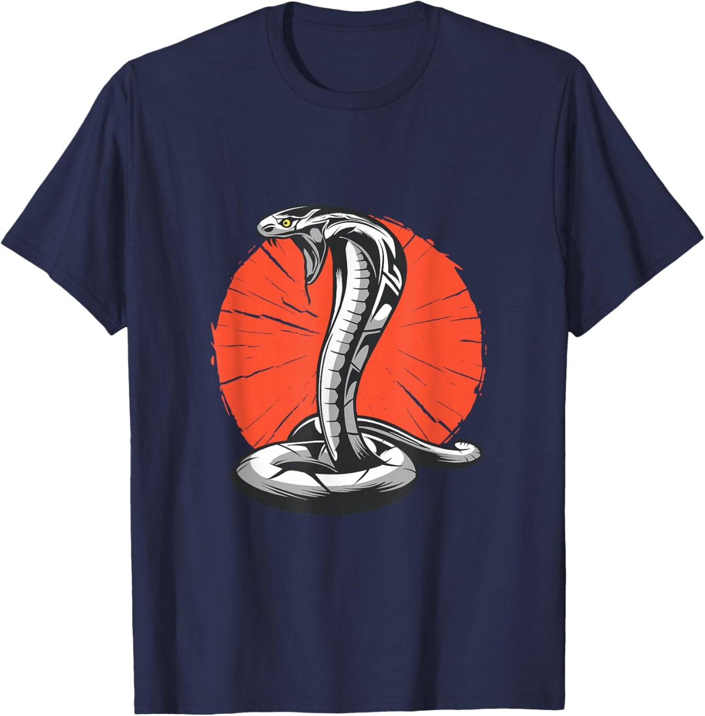 Aggressive Cobra King Snake Cobra Lover Reptiles Animals T-Shirt - T-Shirt | Navy