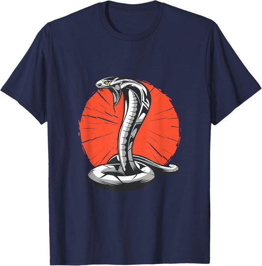 Aggressive Cobra King Snake Cobra Lover Reptiles Animals T-Shirt - T-Shirt | Navy