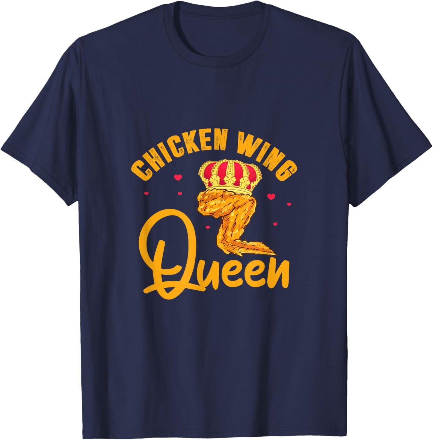 Chicken Wing Queen Black - Women's Small T-Shirt - T-Shirt | Navy