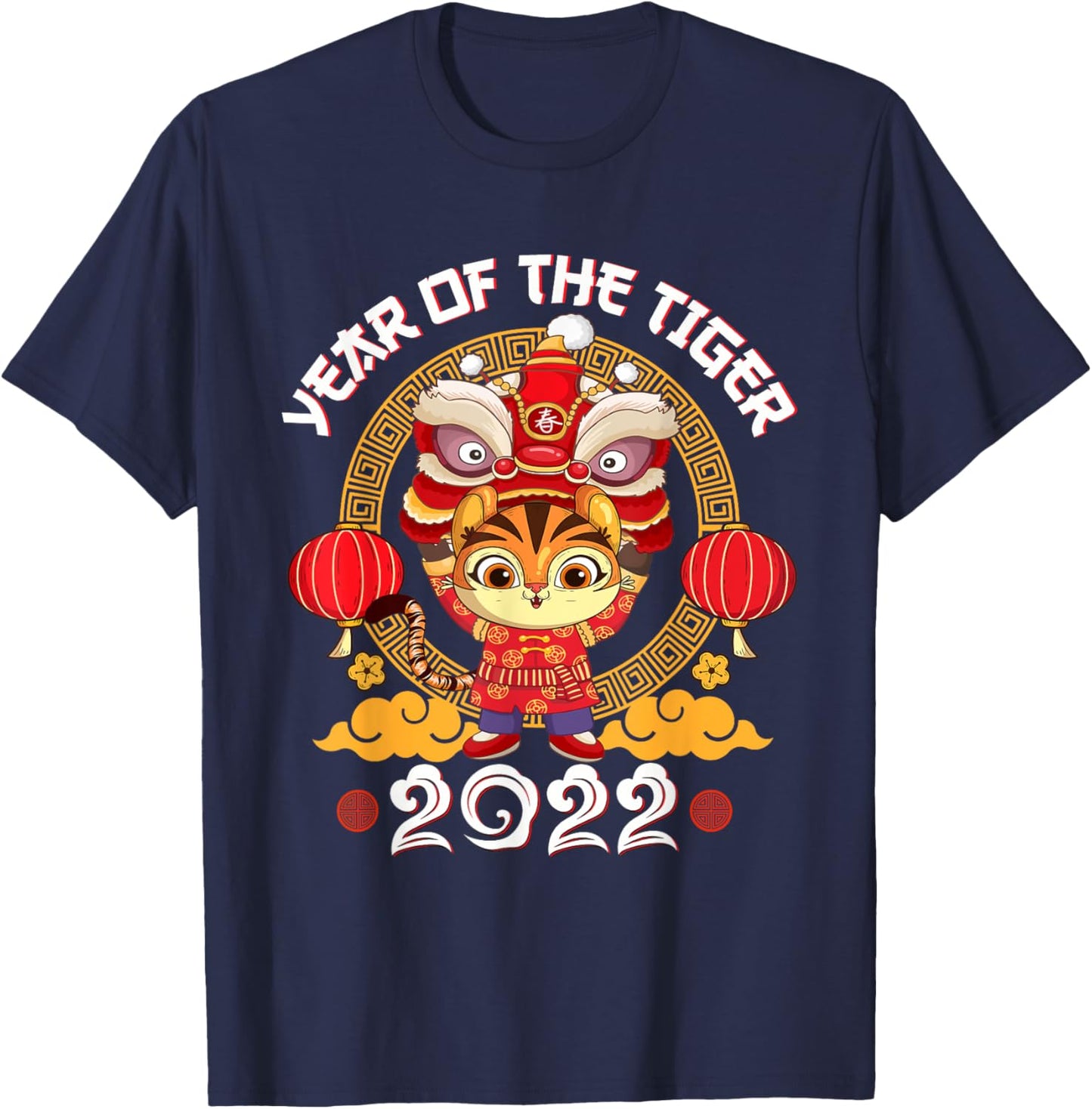 Year of the Tiger Chinese Zodiac Chinese New Year 2022 T-Shirt - T-Shirt | Navy