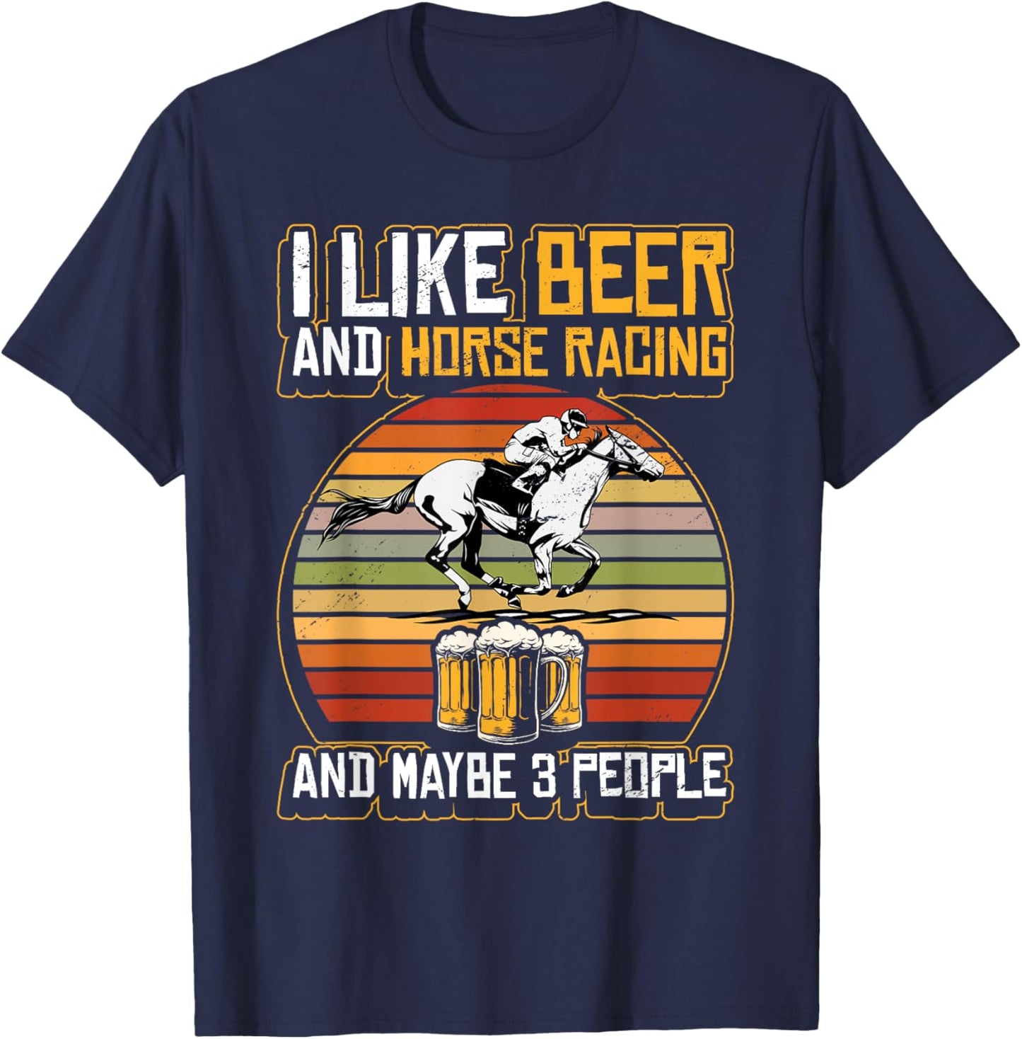 Funny Horse Racing Derby Horse Betting Race Horser Owner T-Shirt - T-Shirt | Navy
