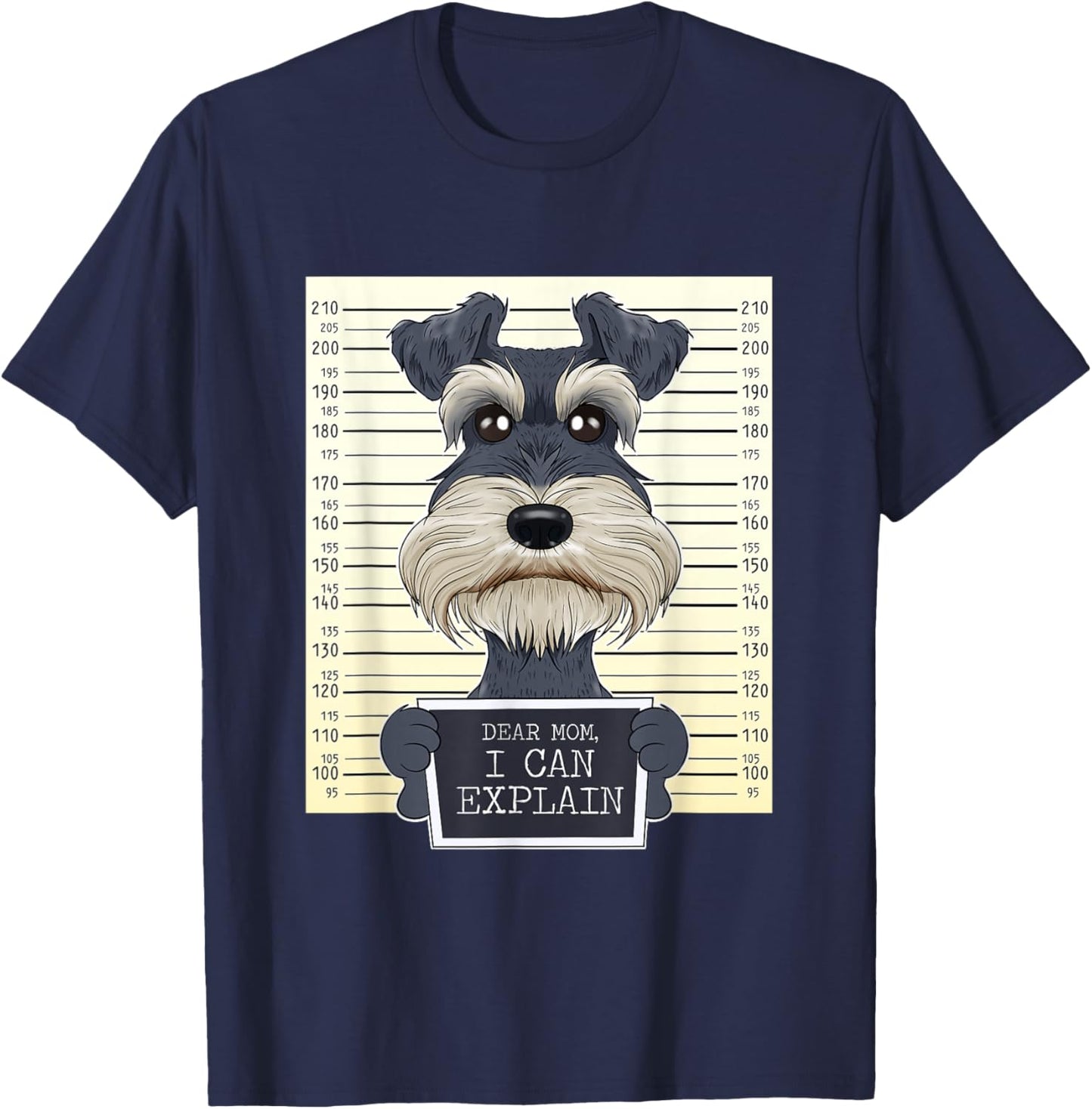 Funny Miniature Schnauzer Mom I Miniature Schnauzer Small T-Shirt - T-Shirt | Navy