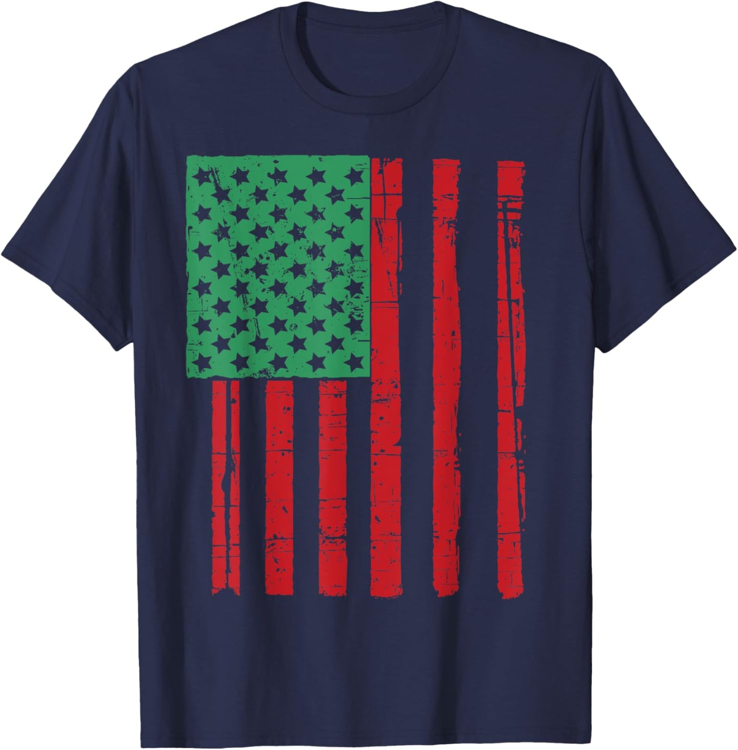 Juneteenth American Flag Women Men T-Shirt - T-Shirt | Navy