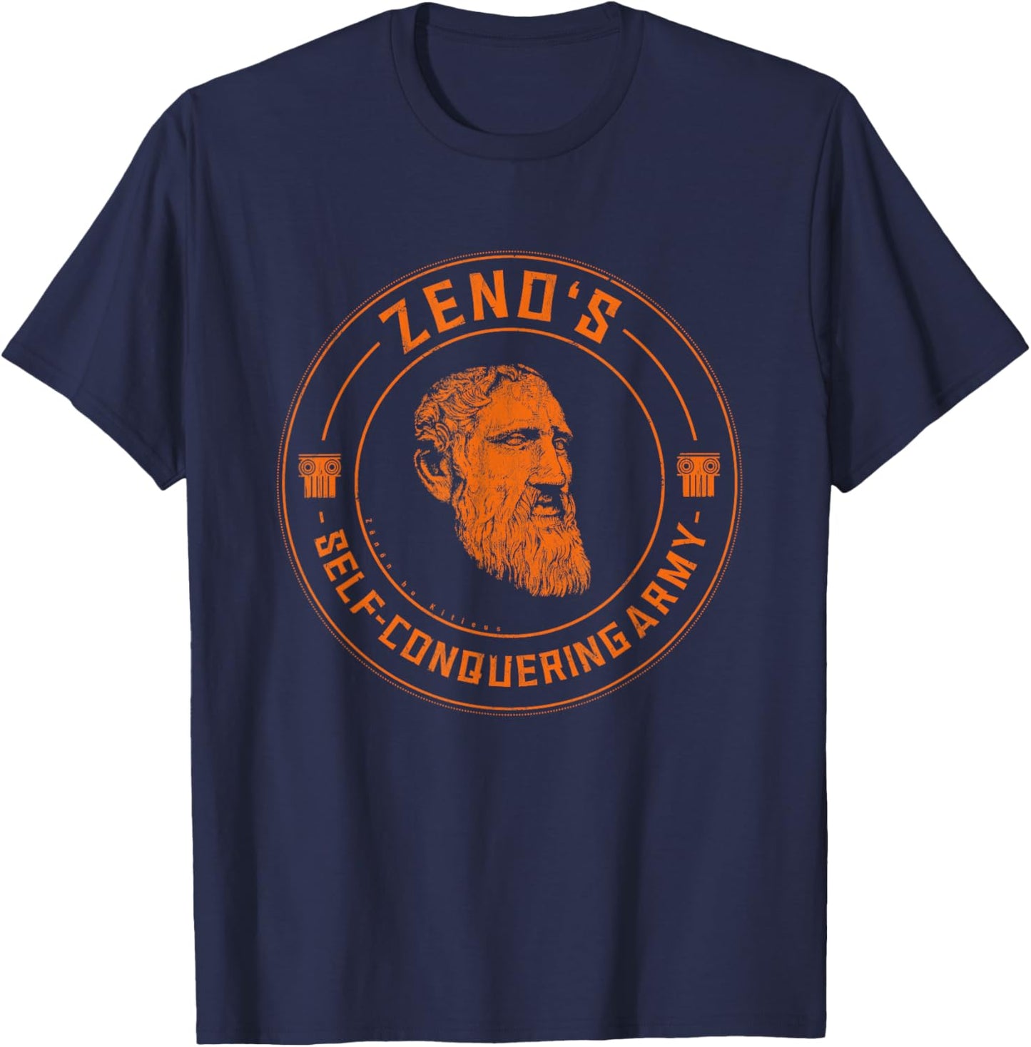 Zeno's Self-Conquering Army Stoic Philosophy Stoicism T-Shirt - T-Shirt | Navy