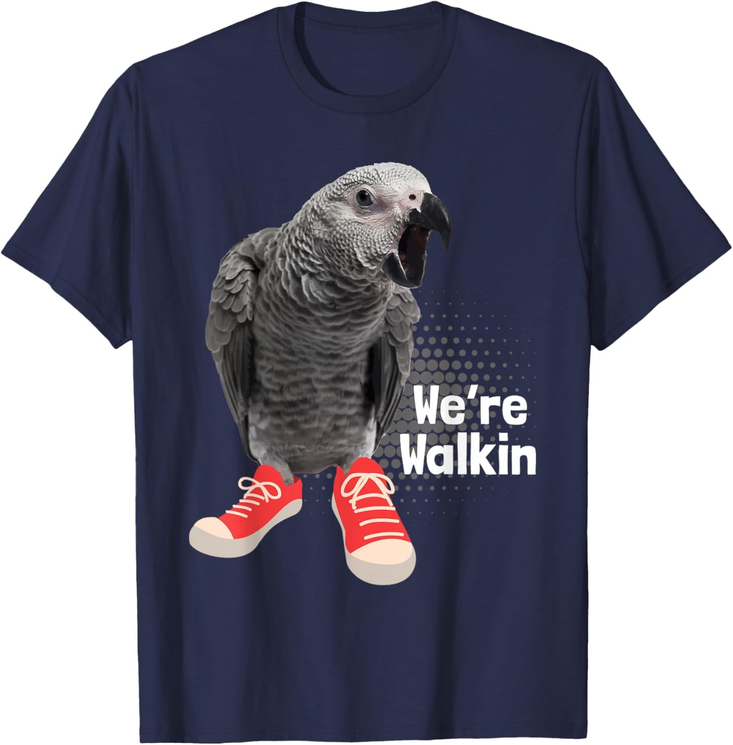 We're Walkin - Parrot Lover Animal Whisperer Zookeeper T-Shirt - T-Shirt | Navy