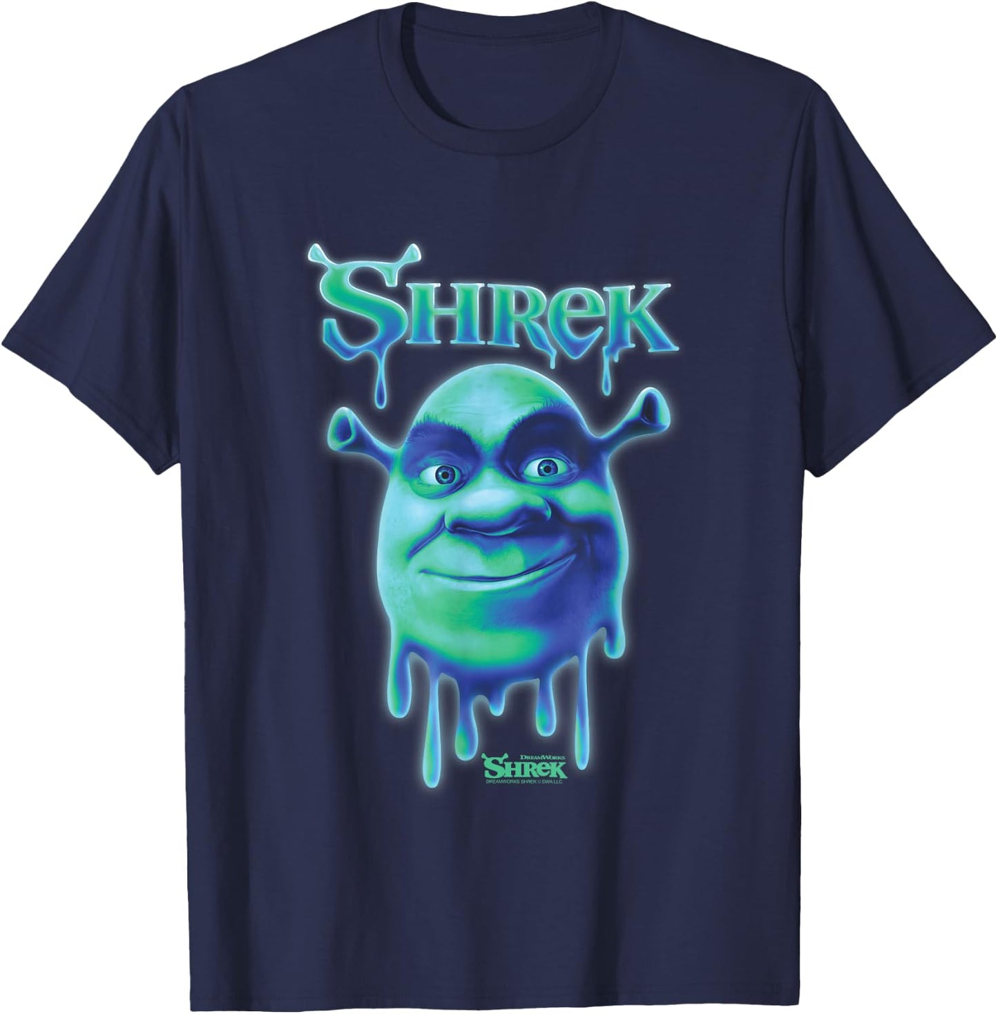 Shrek Slime Big Face T-Shirt - T-Shirt | Navy