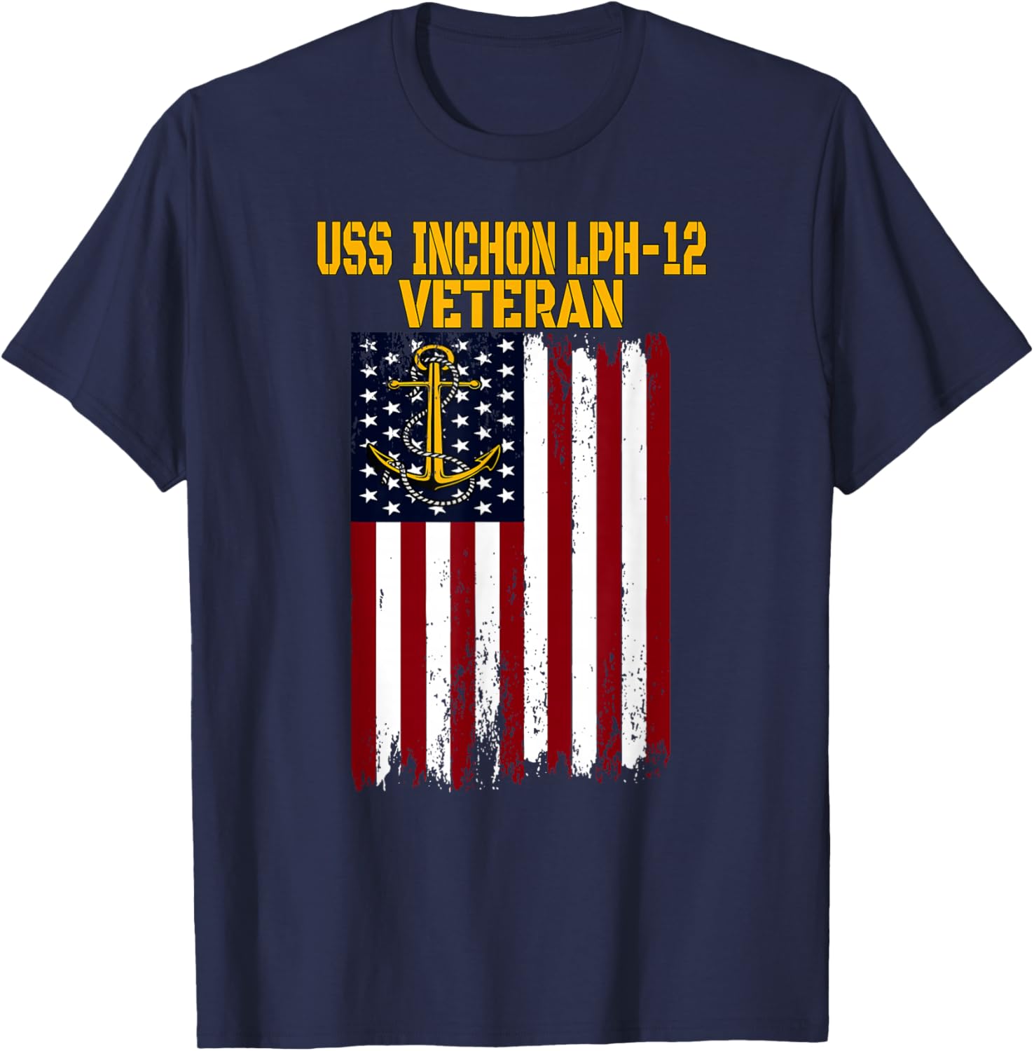 USS Inchon LPH-12 Amphibious Ship Helicopter Carrier Veteran T-Shirt - T-Shirt | Navy