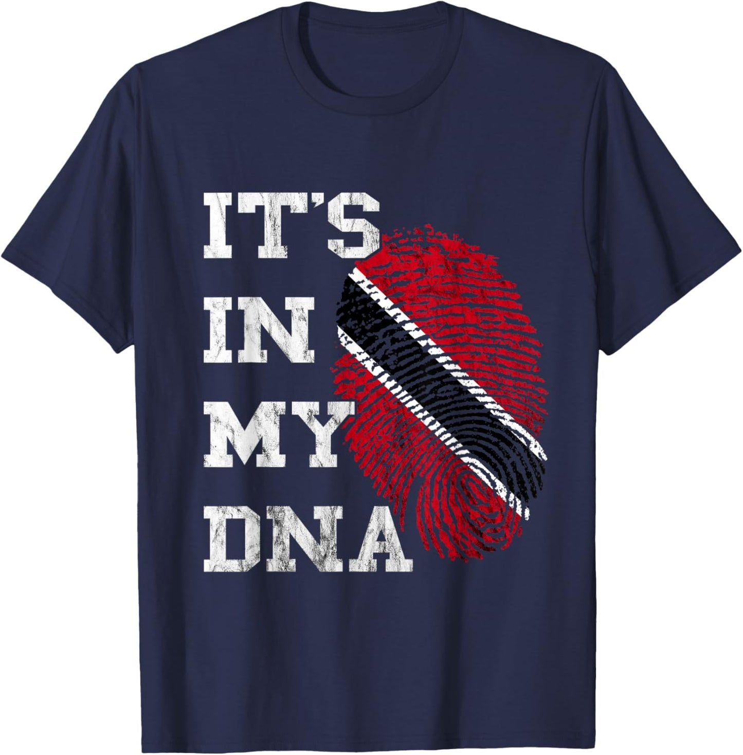 Trinidad and Tobago It's in My DNA Thumbmark Roots T-Shirt - T-Shirt | Navy