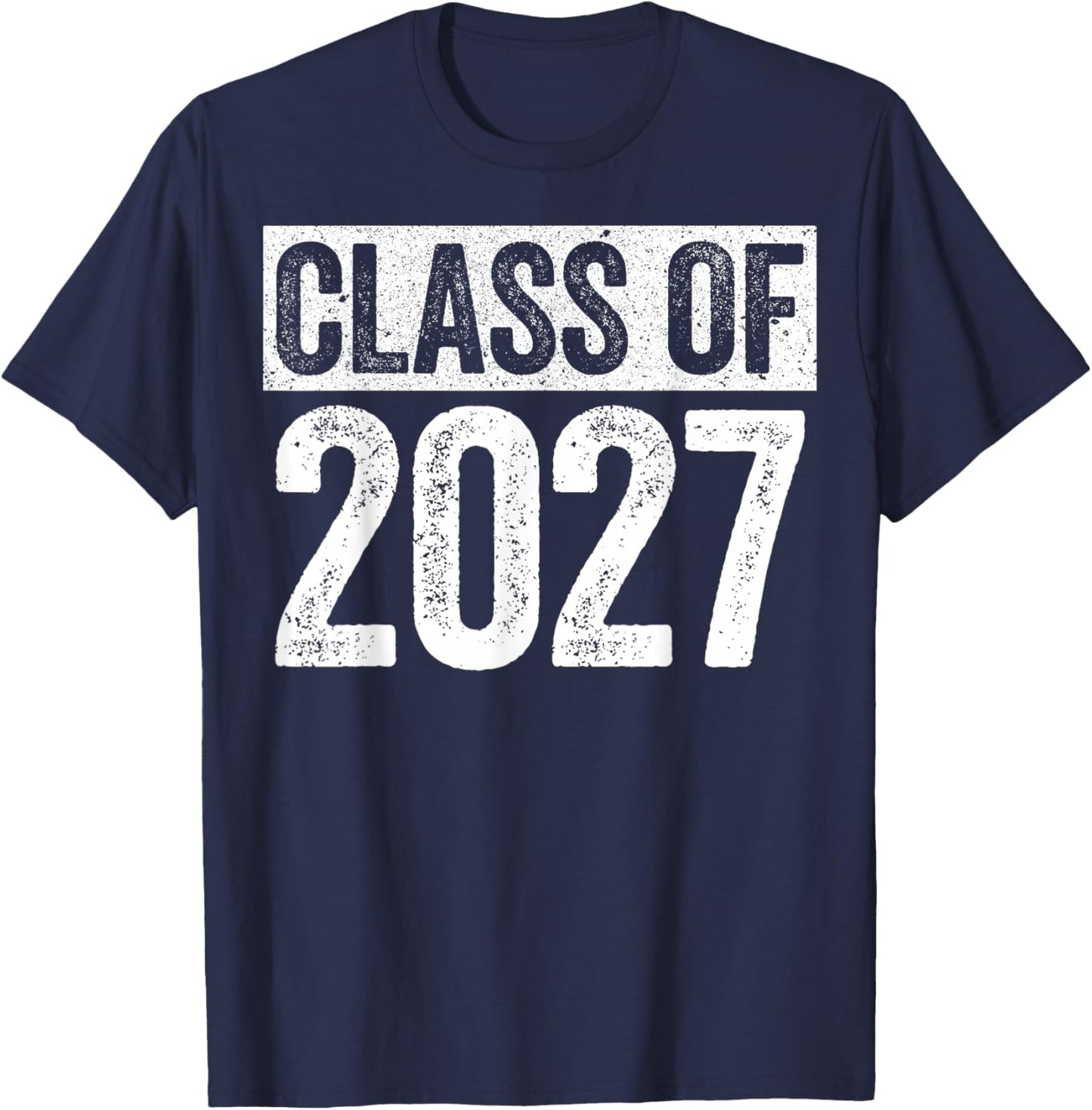 Class of 2027 Shirt Senior 2027 Graduation T-Shirt - T-Shirt | Navy