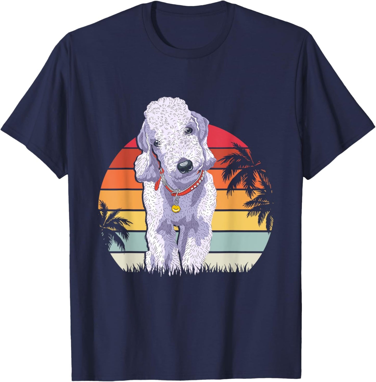 Bedlington Terrier Dog Clothes Women Kids T-Shirt - T-Shirt | Navy