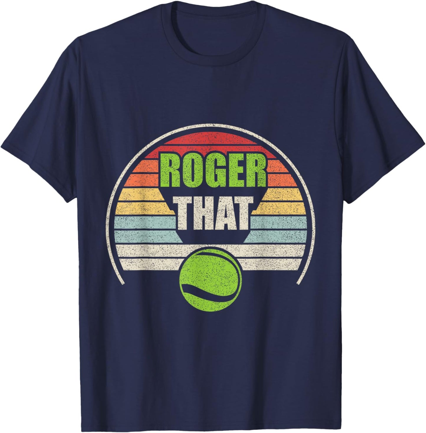 Vintage Retro Roger That Funny Tennis T-Shirt - T-Shirt | Navy
