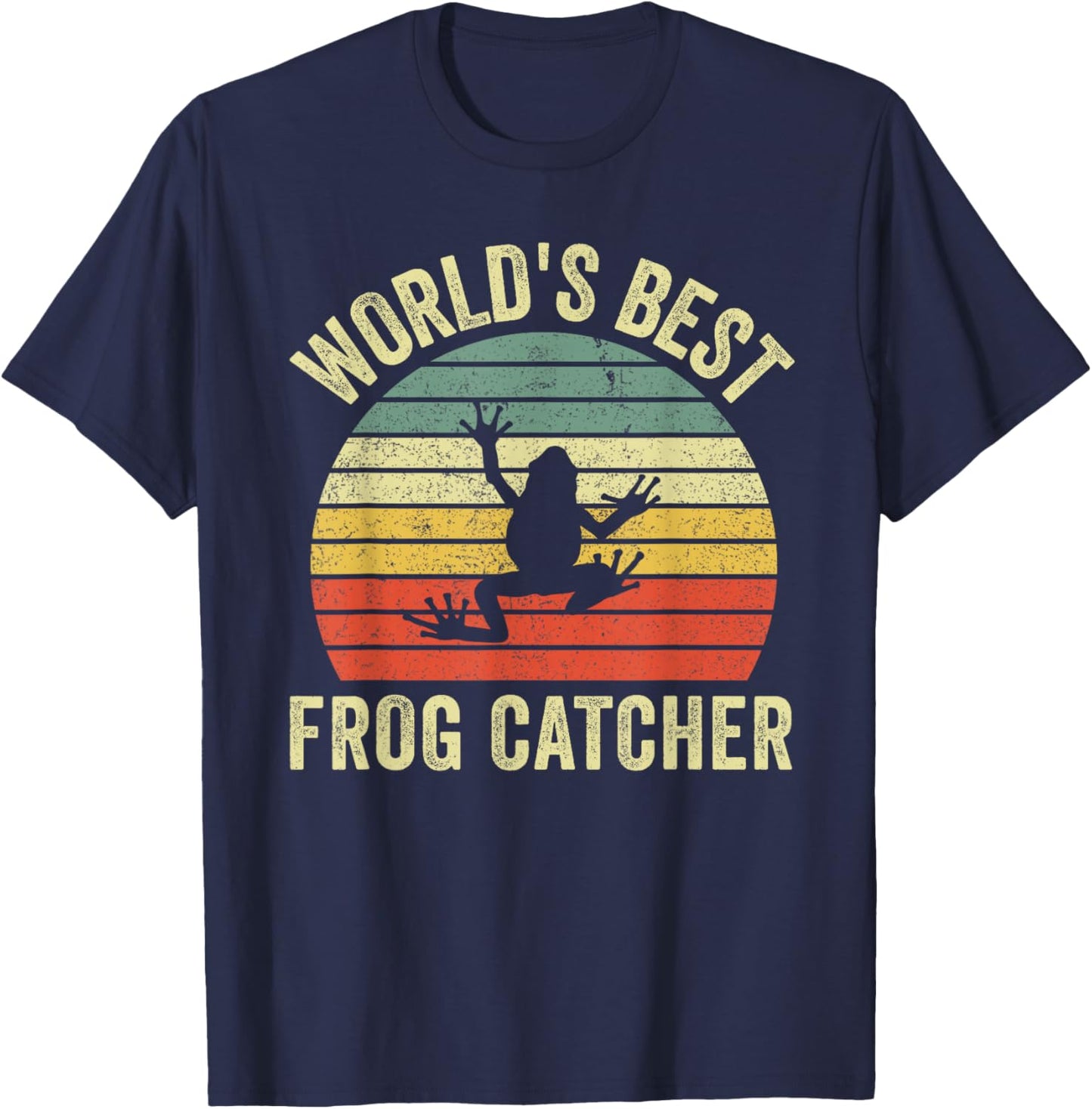 World's Best Frog Catcher Frog Hunter For Kids Boys Girls T-Shirt - T-Shirt | Navy