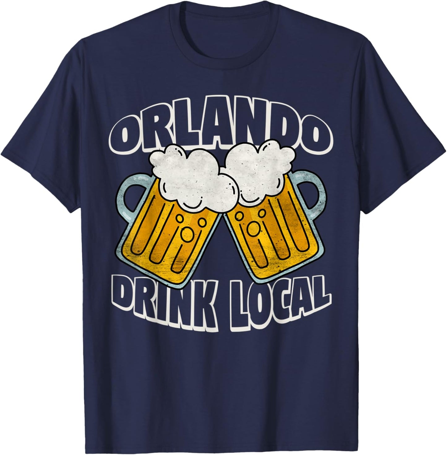 Orlando Craft Beer, Florida Cold Beer Drinker Men Women T-Shirt - T-Shirt | Navy