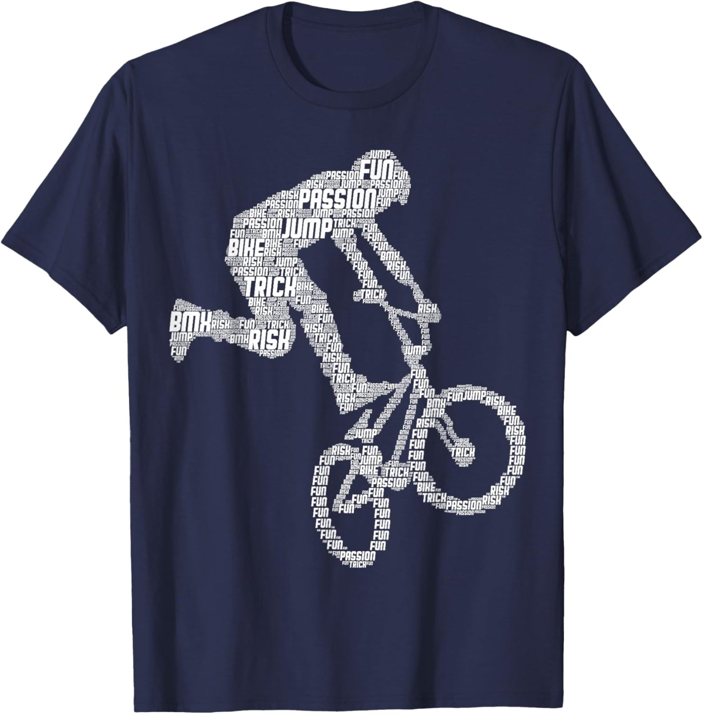 BMX Bike Stunt Freestyle Rider Boys Children T-Shirt - T-Shirt | Navy