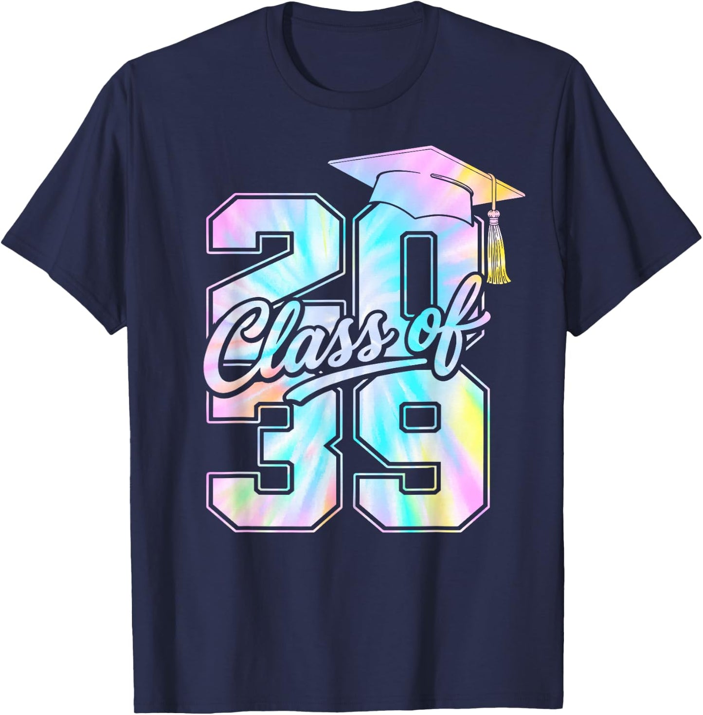 Class of 2039 Grow with Me First Day of School Graduation T-Shirt - T-Shirt | Navy