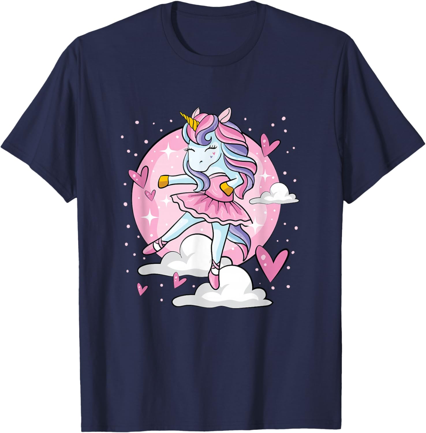 Ballet Unicorn Ballerina Cute Dance Teen Girl T-Shirt - T-Shirt | Navy