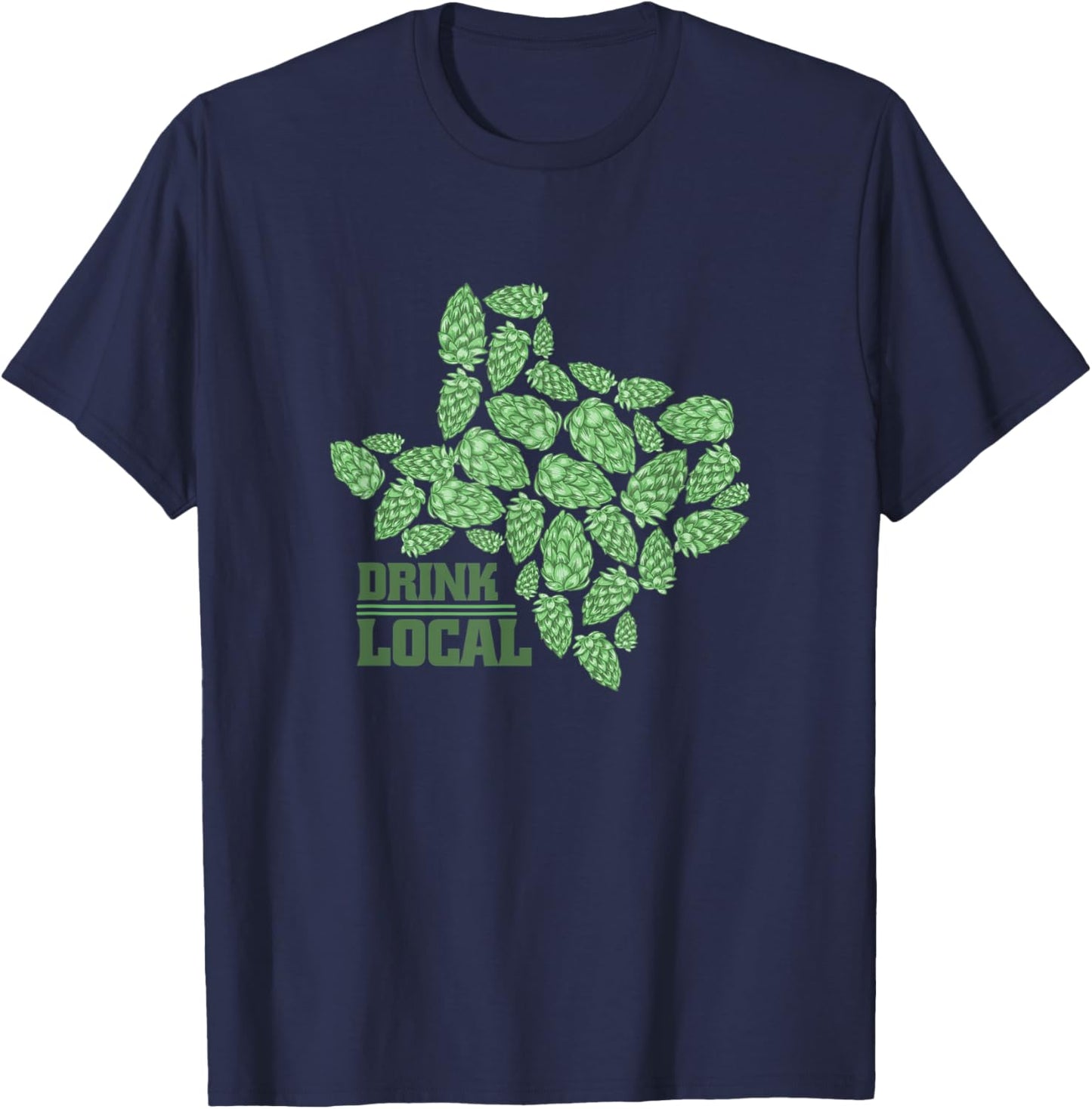 Drink Local Texas Hops T-Shirt - T-Shirt | Navy