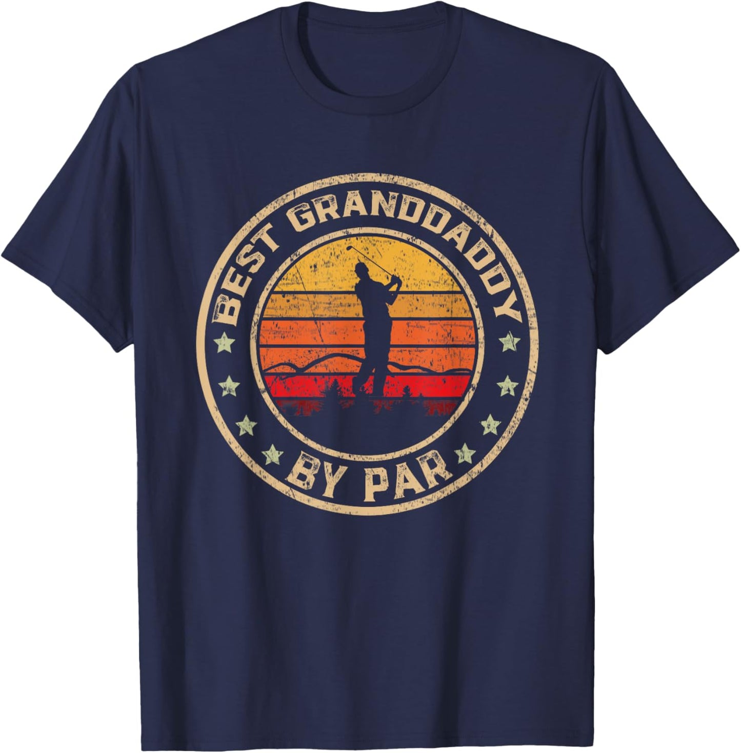 Best Granddaddy By Par Father's Day Golf Golfing T-Shirt - T-Shirt | Navy