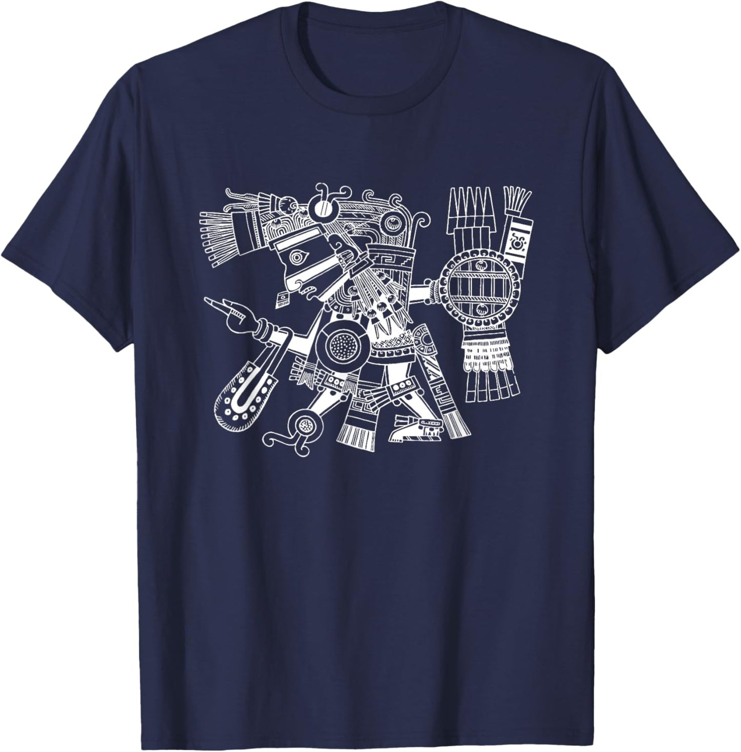 Maya patron deity Tezcatlipoca warrior Aztec Indians Mexico T-Shirt - T-Shirt | Navy