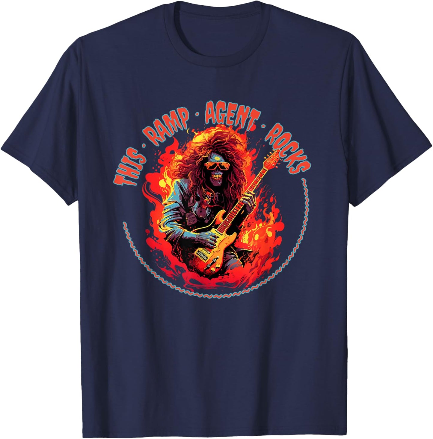 This Ramp Agent Rocks Funny Musician T-Shirt - T-Shirt | Navy