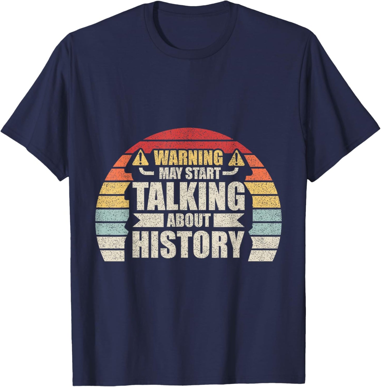 Retro Vintage I Love History Funny History Lover T-Shirt - T-Shirt | Navy
